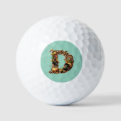 Letter D Thanksgiving style gift  Golfballen (Voorkant)