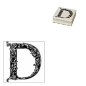 Letter D Wood Art Rubber Stamp Rubberstempel (Gestempeld)