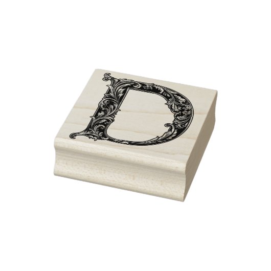 Letter D Wood Art Rubber Stamp Rubberstempel (Stempel)