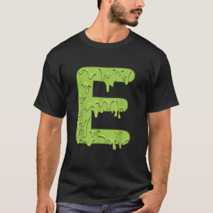 Letter E Alfabet Initialen Halloween Kostuum Kinde T-shirt