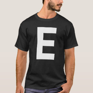 Letter E alfabet matching halloween party team T-shirt