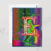 Letter E Alphabet Dancers Briefkaart (Voorkant / Achterkant)