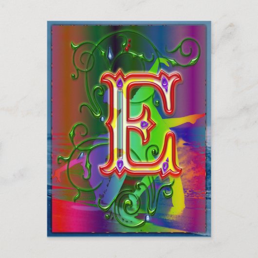Letter E Alphabet Dancers Briefkaart (Voorkant)