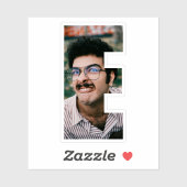 Letter E Alphabet & Photo Custom-Cut Vinyl Sticker