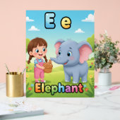 Letter E Alphabet Poster – E is for Elephant (Huwelijk)