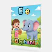 Letter E Alphabet Poster – E is for Elephant (Hoek)