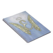 Letter E Angel Monogram Notitieboek (Rechterzijde)