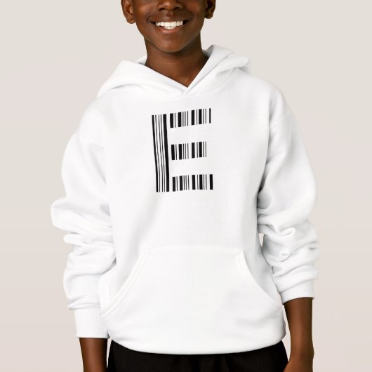 LETTER E BAR CODE Eerste Initiaal Barcodepatroon (Voorkant)