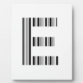 LETTER E BAR CODE Eerste Initiaal Barcodepatroon Fotoplaat (Voorkant)
