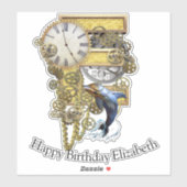 Letter E Birthday Customization Sticker (Vel)