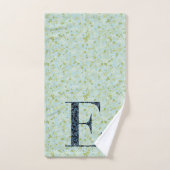 Letter E blauw en groen vrijheid Bad Handdoek (Handdoek)