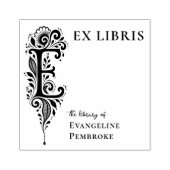 Letter E Botanische Ex Libris Boekplaat Stempel (Afrduk)