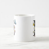 Letter E Botanische Waterverf Butterfly Monogram Koffiemok (Center)