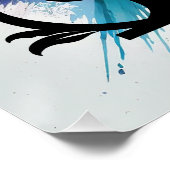 Letter "E", Bright regenboogmonogram, Kinder naam Perfect Poster (Hoek)