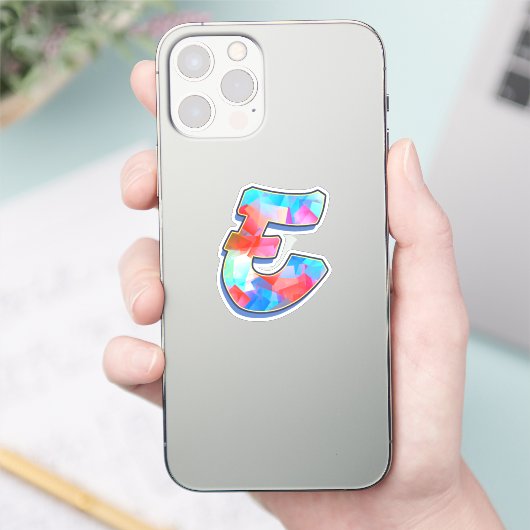 Letter E -  Color Mix Sticker (Telefoon)