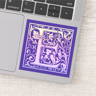 Letter E Colorful  Eerste Letter-gradiënt Sticker