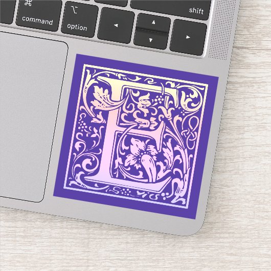 Letter E Colorful  Eerste Letter-gradiënt Sticker (Detail)