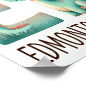 Letter E, Dinosaur Alphabet Waterverf Poster (Hoek)