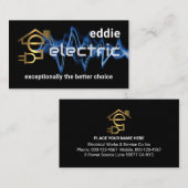 Letter-e Electric Powers Your Name Visitekaartje (Voorkant / Achterkant)