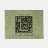 Letter E First Letter Monogram Aangepast Deurmat (Voorkant)