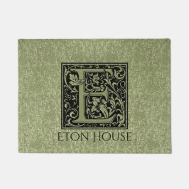Letter E First Letter Monogram Aangepast Deurmat