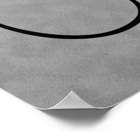 Letter E, Gothic Monogram Black Poster (Hoek)