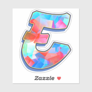 Letter E _ Graffiti alfabet letters Sticker