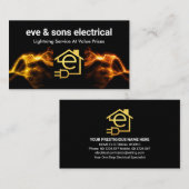 Letter-e Home Elektrische Lightning Lijst Visitekaartje (Voorkant / Achterkant)
