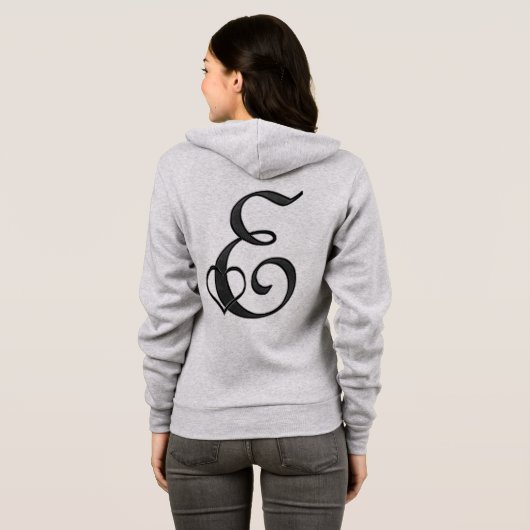Letter E hoodie (Achterkant volledig)