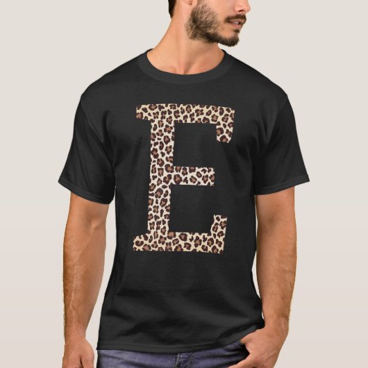 letter E huidafdrukpatroon m T-shirt (Voorkant)