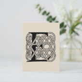 Letter E Keltische knoop  Monogram Briefkaart (Staand voorkant)