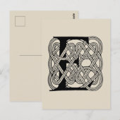 Letter E Keltische knoop  Monogram Briefkaart (Voorkant / Achterkant)