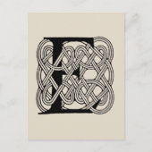 Letter E Keltische knoop  Monogram Briefkaart (Voorkant)