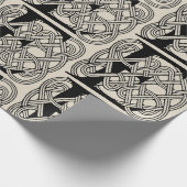 Letter E Keltische knoop Monogram Cadeaupapier (Hoek)