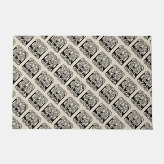 Letter E Keltische knoop  Monogram Deurmat (Voorkant)