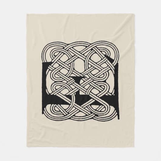 Letter E Keltische knoop  Monogram Fleece Deken (Voorkant)
