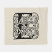 Letter E Keltische knoop Monogram Fleece Deken (Voorkant (Horizontaal))