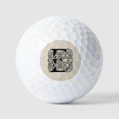 Letter E Keltische knoop  Monogram Golfballen (Voorkant)