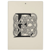 Letter E Keltische knoop  Monogram Klembord (Achterkant)