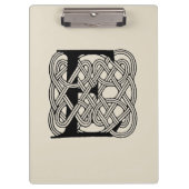 Letter E Keltische knoop  Monogram Klembord (Voorkant)