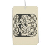 Letter E Keltische knoop  Monogram Luchtverfrisser (Voorkant)