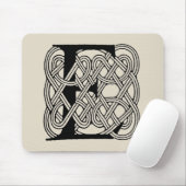 Letter E Keltische knoop  Monogram Muismat (Met muis)