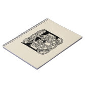 Letter E Keltische knoop  Monogram Notitieboek (Linkerzijde)