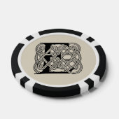 Letter E Keltische knoop  Monogram Poker Chips (Enkel)