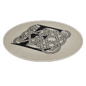 Letter E Keltische knoop Monogram Snijplank (Hoek)