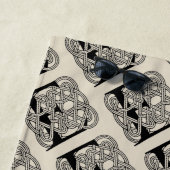 Letter E Keltische knoop  Monogram Strandlaken (In situ)