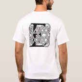 Letter E Keltische knoop Monogram T-shirt (Achterkant)