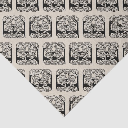 Letter E Keltische knoop  Monogram Tissuepapier (Detail)