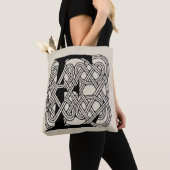 Letter E Keltische knoop Monogram Tote Bag (Dichtbij)