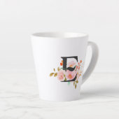 Letter E Latte Mug Mok (Rechterhoek)